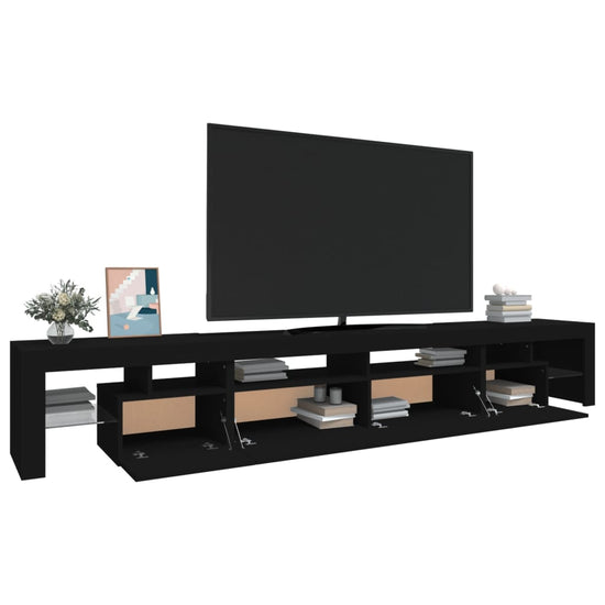 Tv-meubel met LED-verlichting 260x36,5x40 cm zwart MeubelReus