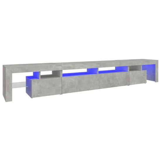 Tv-meubel met LED-verlichting 260x36,5x40 cm betongrijs MeubelReus