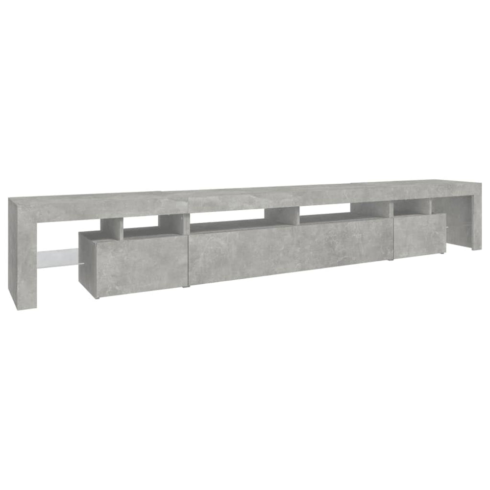 Tv-meubel met LED-verlichting 260x36,5x40 cm betongrijs MeubelReus