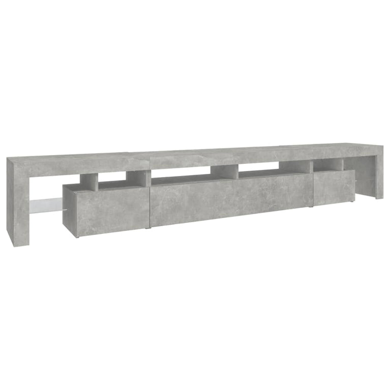 Tv-meubel met LED-verlichting 260x36,5x40 cm betongrijs MeubelReus