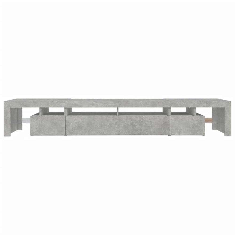Tv-meubel met LED-verlichting 260x36,5x40 cm betongrijs MeubelReus