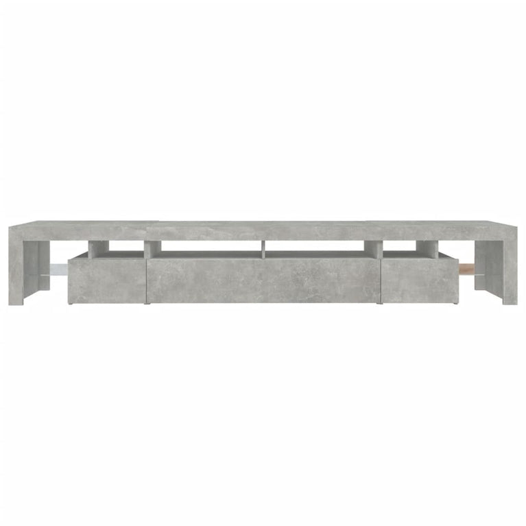 Tv-meubel met LED-verlichting 260x36,5x40 cm betongrijs MeubelReus