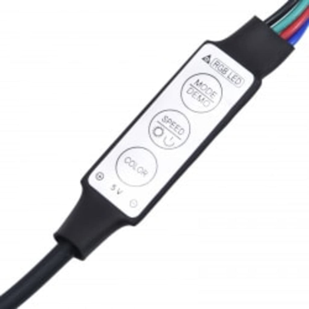 Tv-meubel met LED-verlichting 260x36,5x40 cm betongrijs MeubelReus