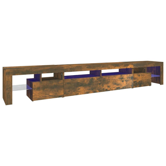 Tv-meubel LED-verlichting 260x36,5x40 cm gerookt eikenkleurig MeubelReus