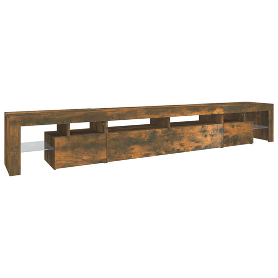 Tv-meubel LED-verlichting 260x36,5x40 cm gerookt eikenkleurig MeubelReus