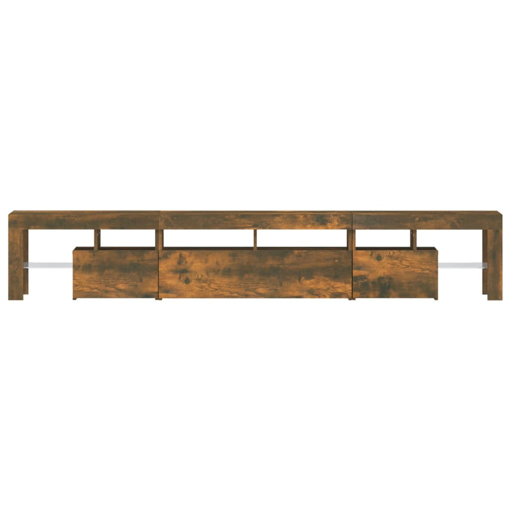 Tv-meubel LED-verlichting 230x36,5x40 cm gerookt eikenkleurig MeubelReus