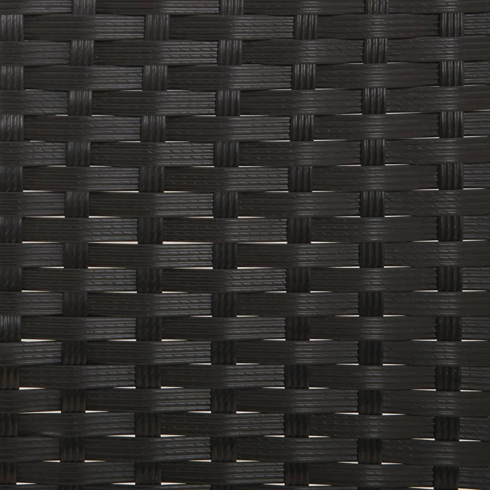 Tuinbank 3-zits met kussens poly rattan zwart MeubelReus