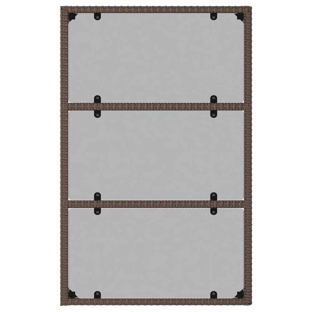 6-delige Loungeset met kussens poly rattan bruin MeubelReus