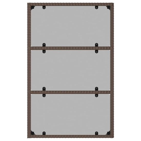 6-delige Loungeset met kussens poly rattan bruin MeubelReus