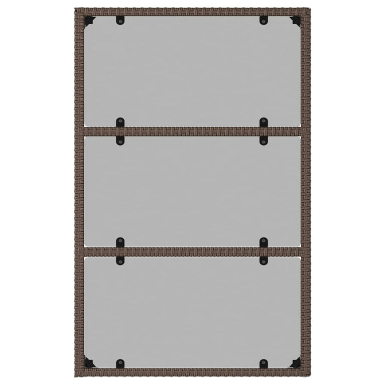 6-delige Loungeset met kussens poly rattan bruin MeubelReus