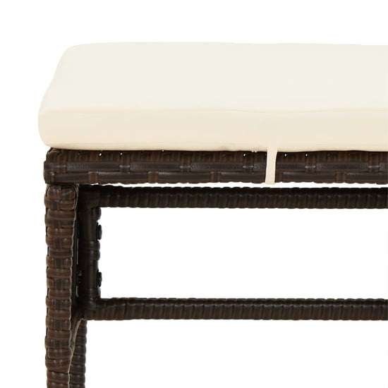 6-delige Loungeset met kussens poly rattan bruin MeubelReus