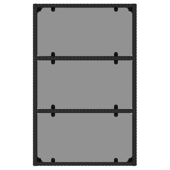 6-delige Loungeset met kussens poly rattan zwart MeubelReus