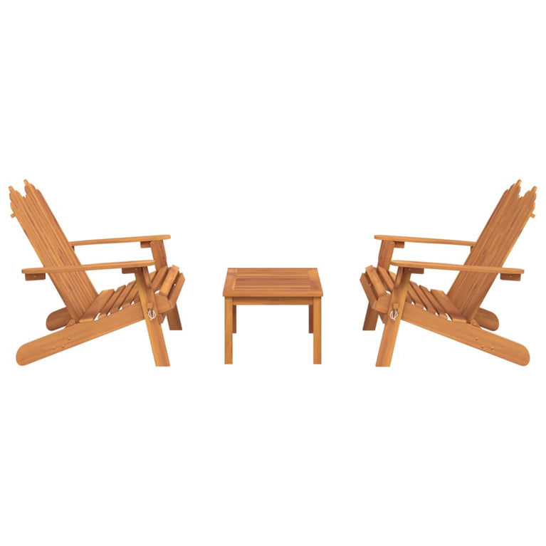 3-delige Loungeset Adirondack massief acaciahout MeubelReus