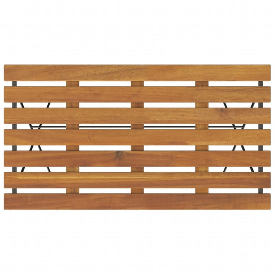 7-delige Bistroset inklapbaar massief acaciahout en staal MeubelReus