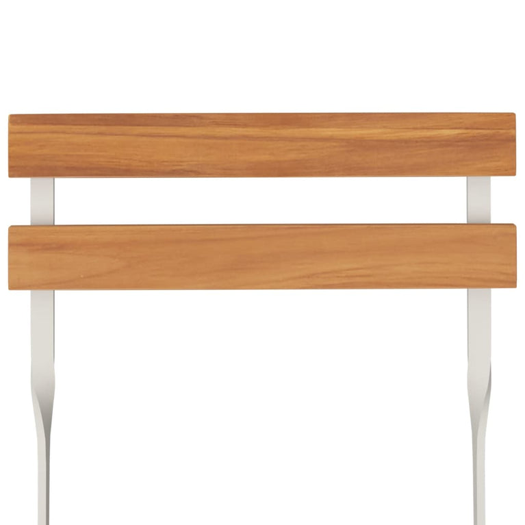 Bistrostoelen 6 st inklapbaar massief acaciahout en staal MeubelReus