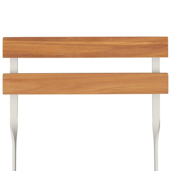 Bistrostoelen 8 st inklapbaar massief acaciahout en staal MeubelReus