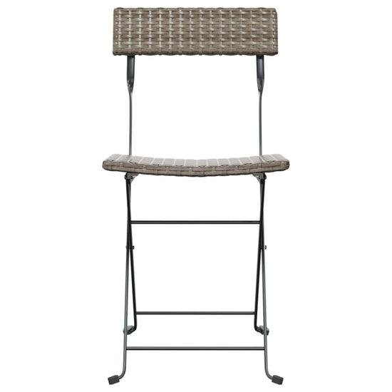 Bistrostoelen 6 st inklapbaar poly rattan en staal grijs MeubelReus