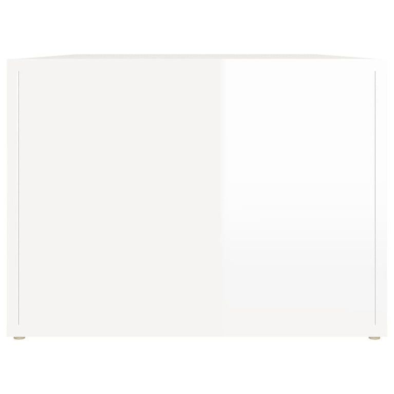 Salontafel 80x50x36 cm bewerkt hout hoogglans wit MeubelReus