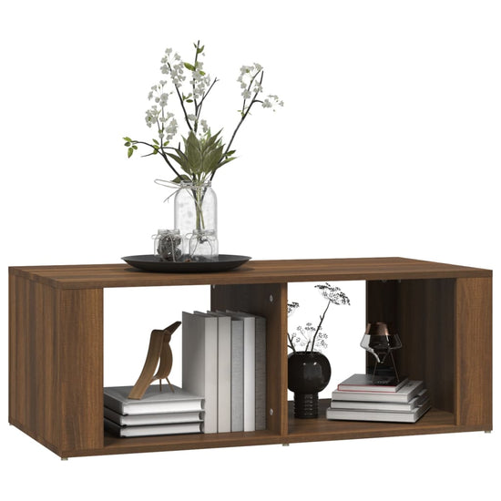 Salontafel 100x50x36 cm bewerkt hout bruin eikenkleur MeubelReus