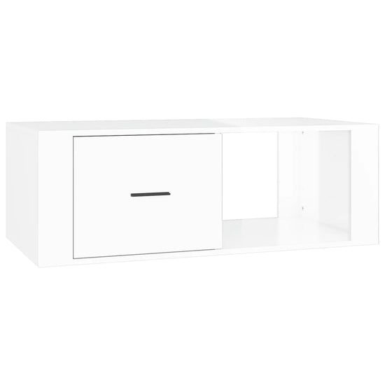 Salontafel 100x50,5x35 cm bewerkt hout hoogglans wit MeubelReus