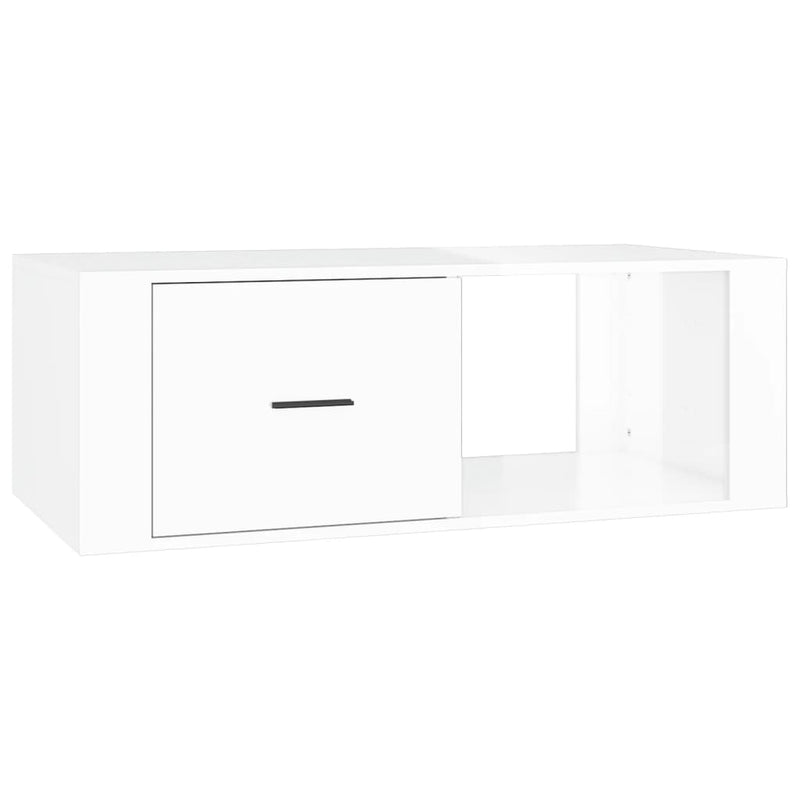 Salontafel 100x50,5x35 cm bewerkt hout hoogglans wit MeubelReus