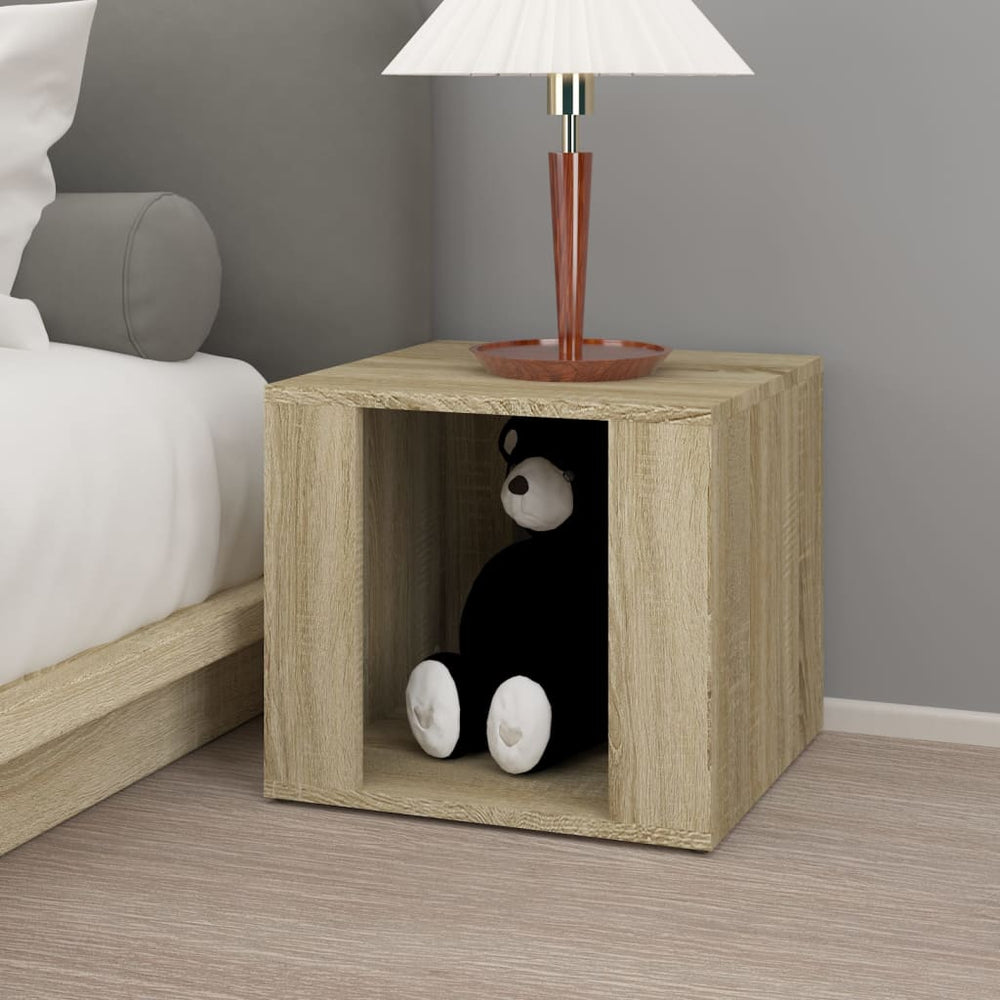 Nachtkastje 41x40x36 cm bewerkt hout sonoma eikenkleurig MeubelReus