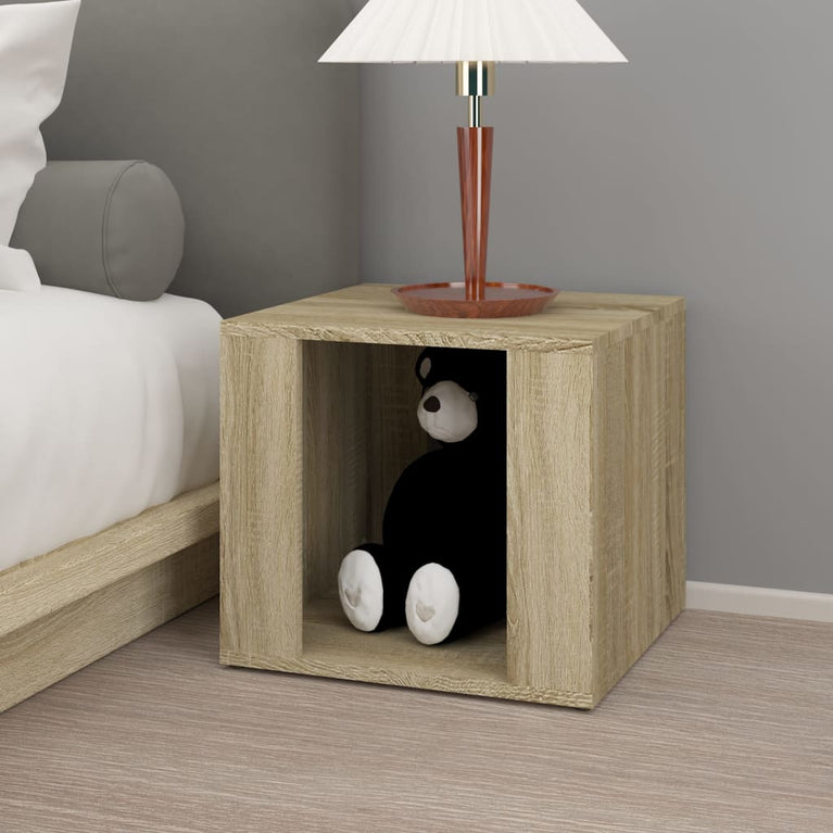 Nachtkastje 41x40x36 cm bewerkt hout sonoma eikenkleurig MeubelReus