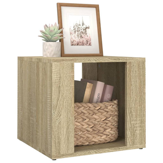 Nachtkastje 41x40x36 cm bewerkt hout sonoma eikenkleurig MeubelReus