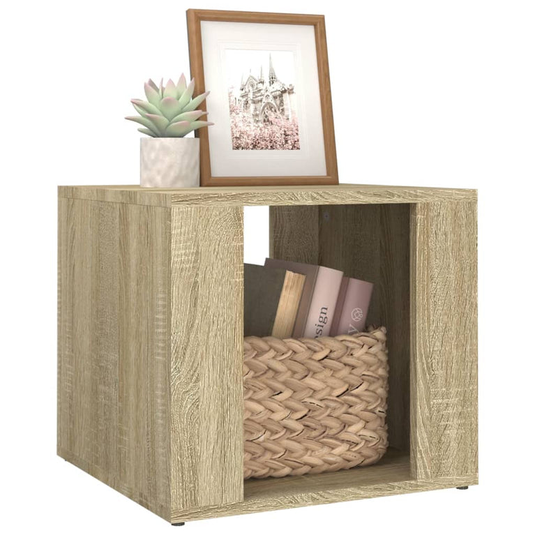 Nachtkastje 41x40x36 cm bewerkt hout sonoma eikenkleurig MeubelReus