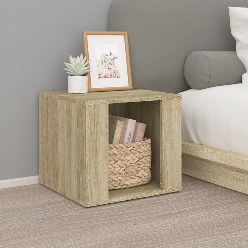 Nachtkastje 41x40x36 cm bewerkt hout sonoma eikenkleurig MeubelReus