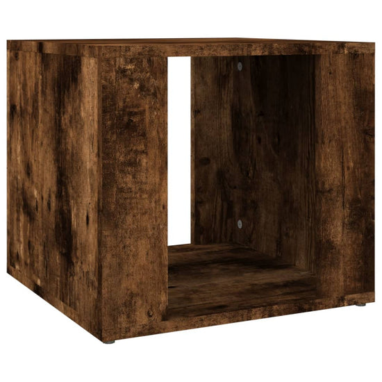 Nachtkastje 41x40x36 cm bewerkt hout gerookt eikenkleurig MeubelReus