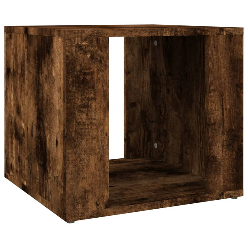 Nachtkastje 41x40x36 cm bewerkt hout gerookt eikenkleurig MeubelReus