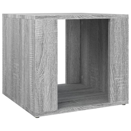 Nachtkastje 41x40x36 cm bewerkt hout grijs sonoma eikenkleur MeubelReus