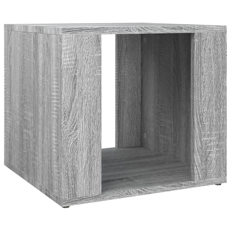 Nachtkastje 41x40x36 cm bewerkt hout grijs sonoma eikenkleur MeubelReus