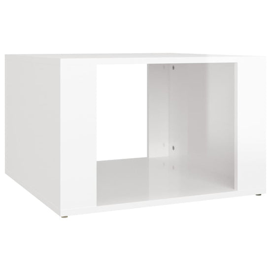 Nachtkastje 57x55x36 cm bewerkt hout hoogglans wit MeubelReus
