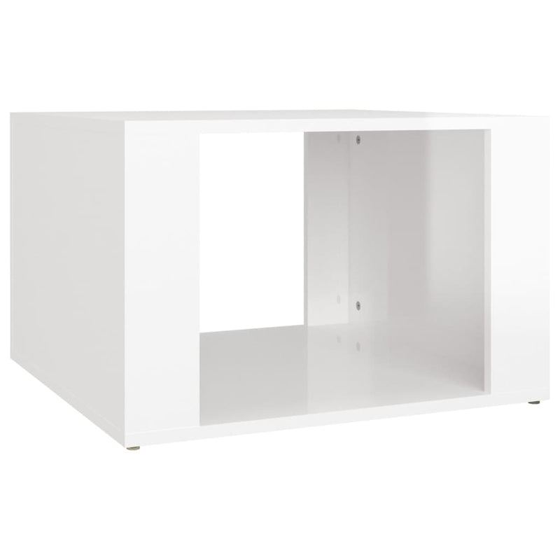 Nachtkastje 57x55x36 cm bewerkt hout hoogglans wit MeubelReus