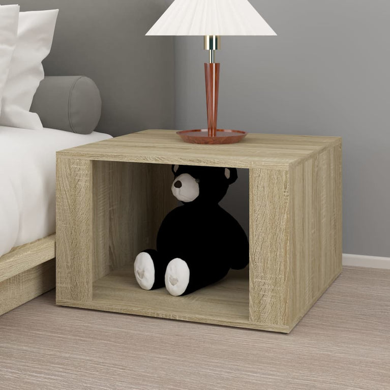 Nachtkastje 57x55x36 cm bewerkt hout sonoma eikenkleurig MeubelReus