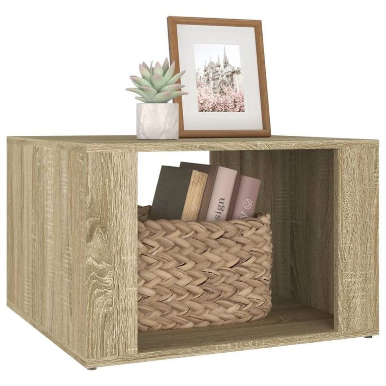 Nachtkastje 57x55x36 cm bewerkt hout sonoma eikenkleurig MeubelReus