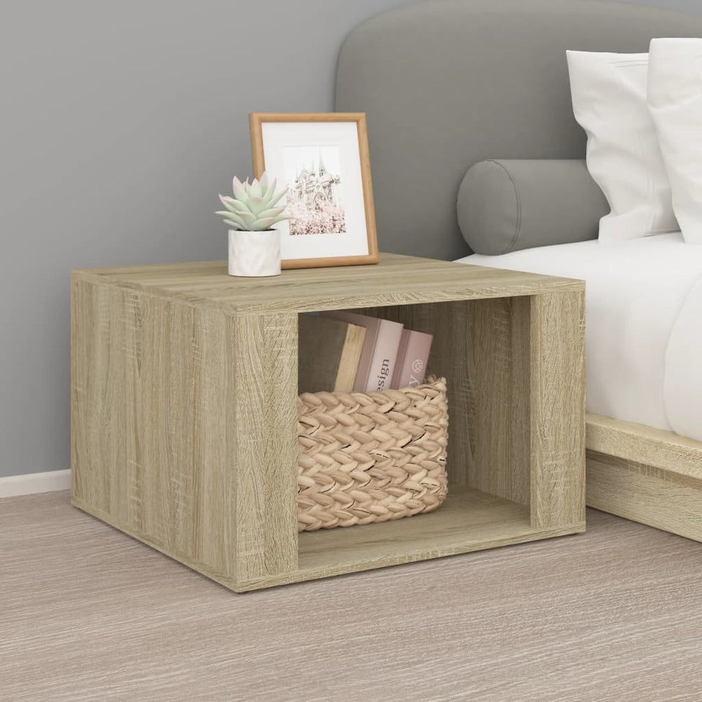 Nachtkastje 57x55x36 cm bewerkt hout sonoma eikenkleurig MeubelReus