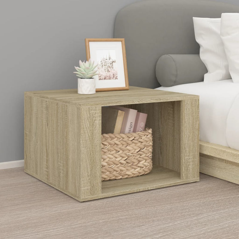 Nachtkastje 57x55x36 cm bewerkt hout sonoma eikenkleurig MeubelReus