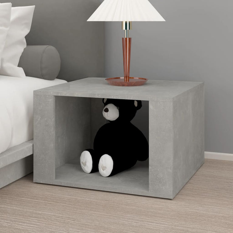 Nachtkastje 57x55x36 cm bewerkt hout betongrijs MeubelReus