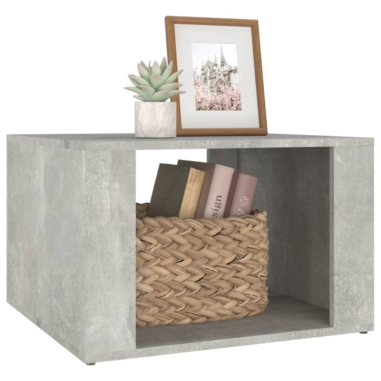 Nachtkastje 57x55x36 cm bewerkt hout betongrijs MeubelReus