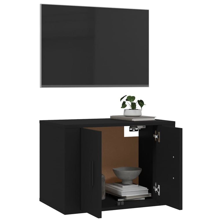 Tv-wandmeubel 57x34,5x40 cm zwart MeubelReus