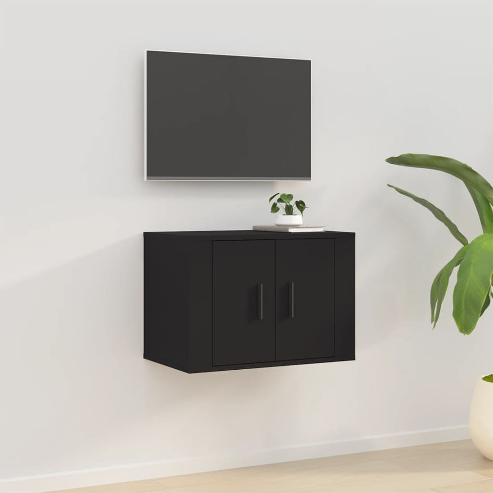 Tv-wandmeubel 57x34,5x40 cm zwart MeubelReus
