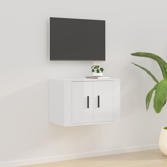 Tv-wandmeubel 57x34,5x40 cm hoogglans wit MeubelReus