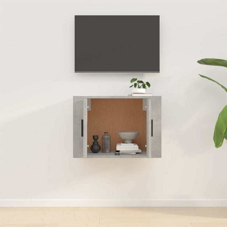 Tv-wandmeubel 57x34,5x40 cm betongrijs MeubelReus
