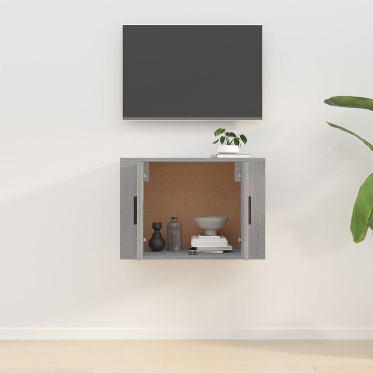 Tv-wandmeubel 57x34,5x40 cm grijs sonoma eikenkleurig MeubelReus