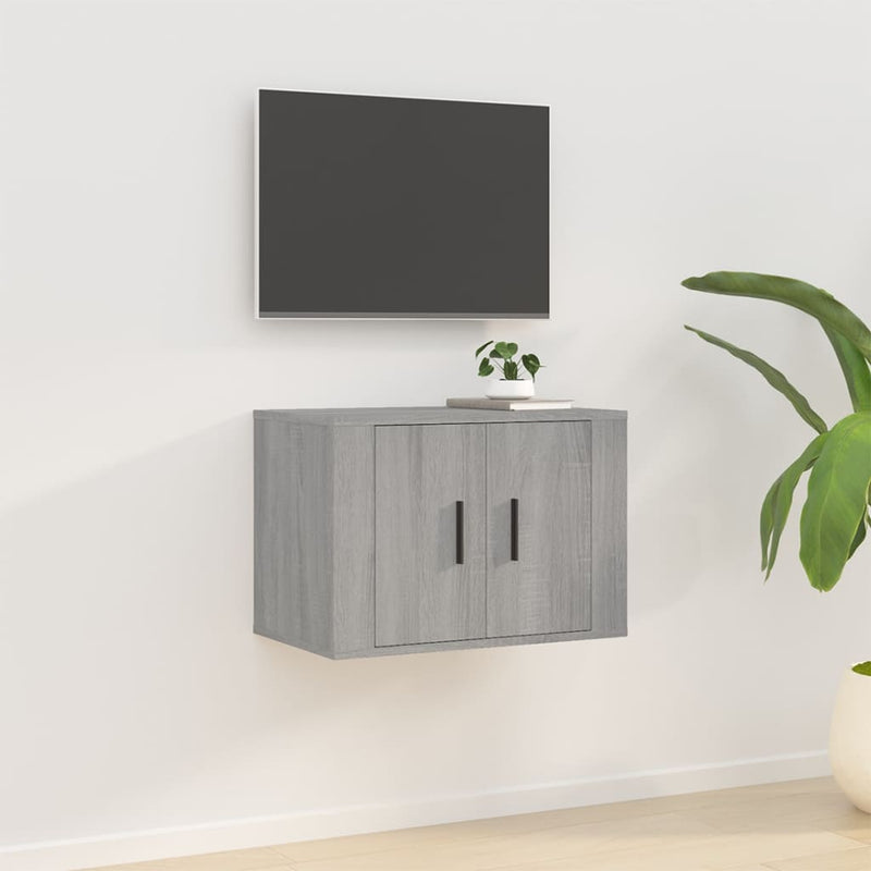 Tv-wandmeubel 57x34,5x40 cm grijs sonoma eikenkleurig MeubelReus