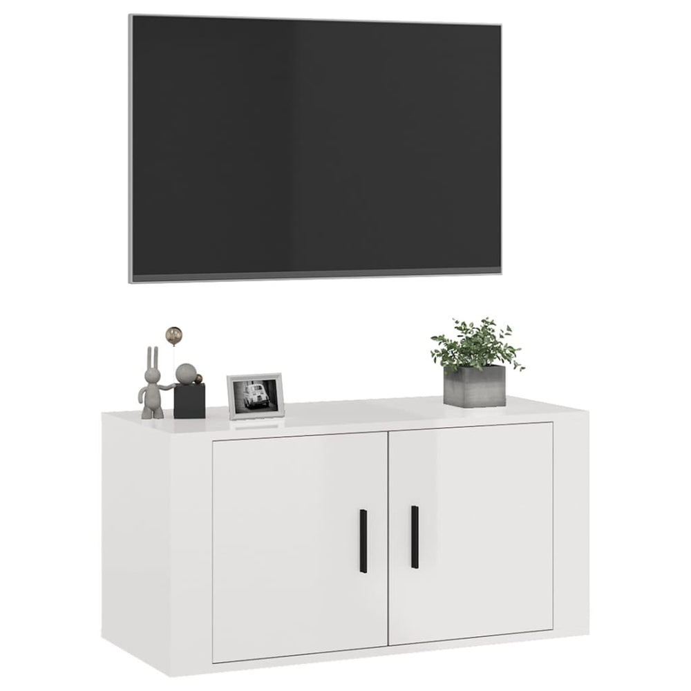 Tv-wandmeubel 80x34,5x40 cm hoogglans wit MeubelReus