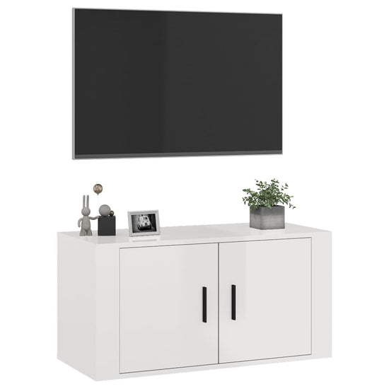 Tv-wandmeubel 80x34,5x40 cm hoogglans wit MeubelReus